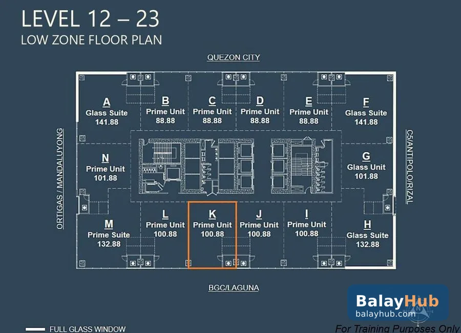 Office Unit for Sale or Rent at The Glaston Tower, Ortigas East Pasig