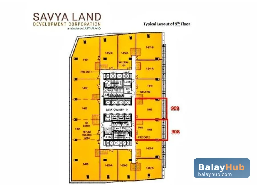 Below-Zonal Office at Savya Financial Centre Bicutan with Parking