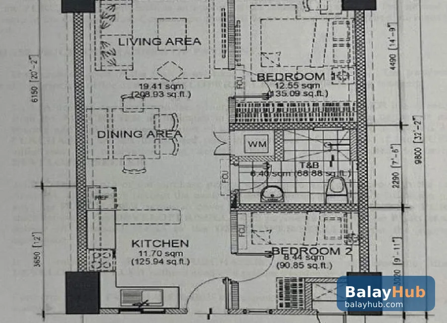 Furnished 2-Bedroom Condo with BGC View at DMCI Alder Residences Taguig