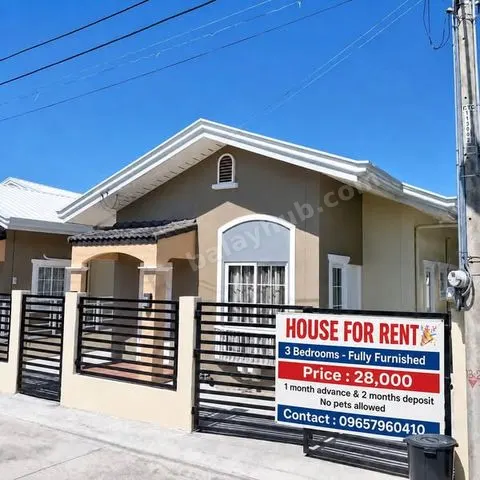 3-Bedroom Furnished House for Rent in Solare Subdivision, Lapu-Lapu City